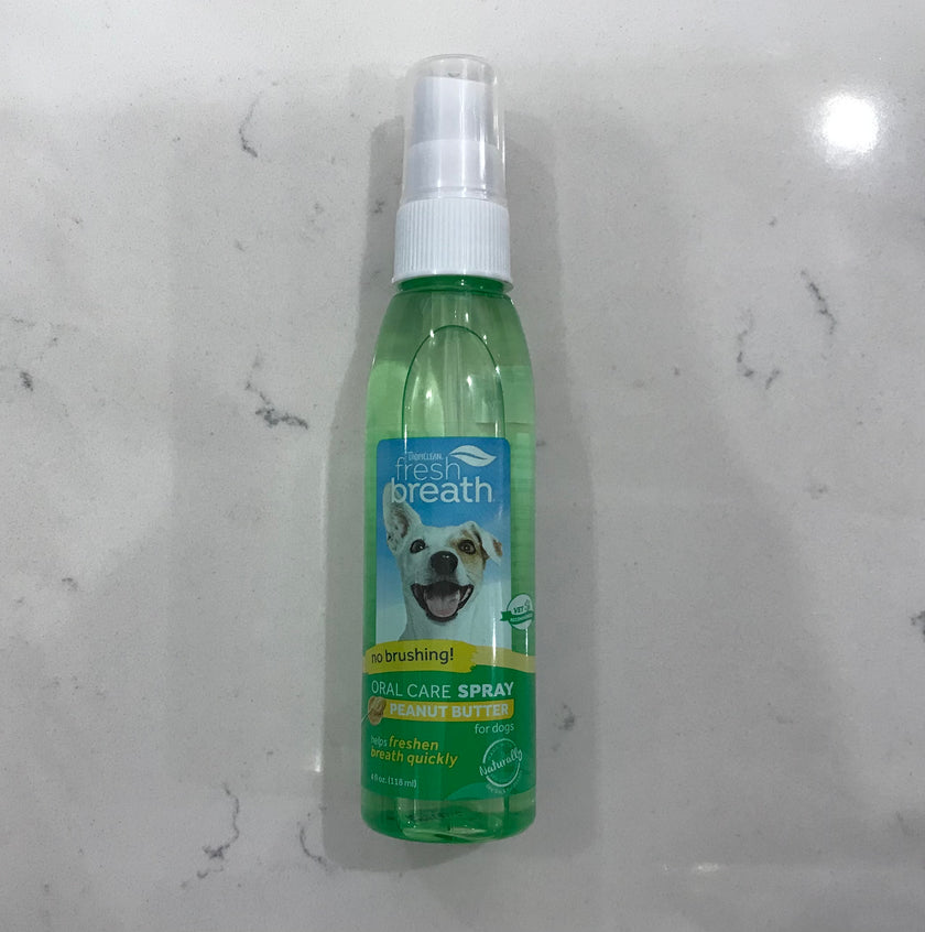 2 oz. Tropiclean Fresh Breath No Brushing Clean Teeth Oral Care Gel Peanut Butter