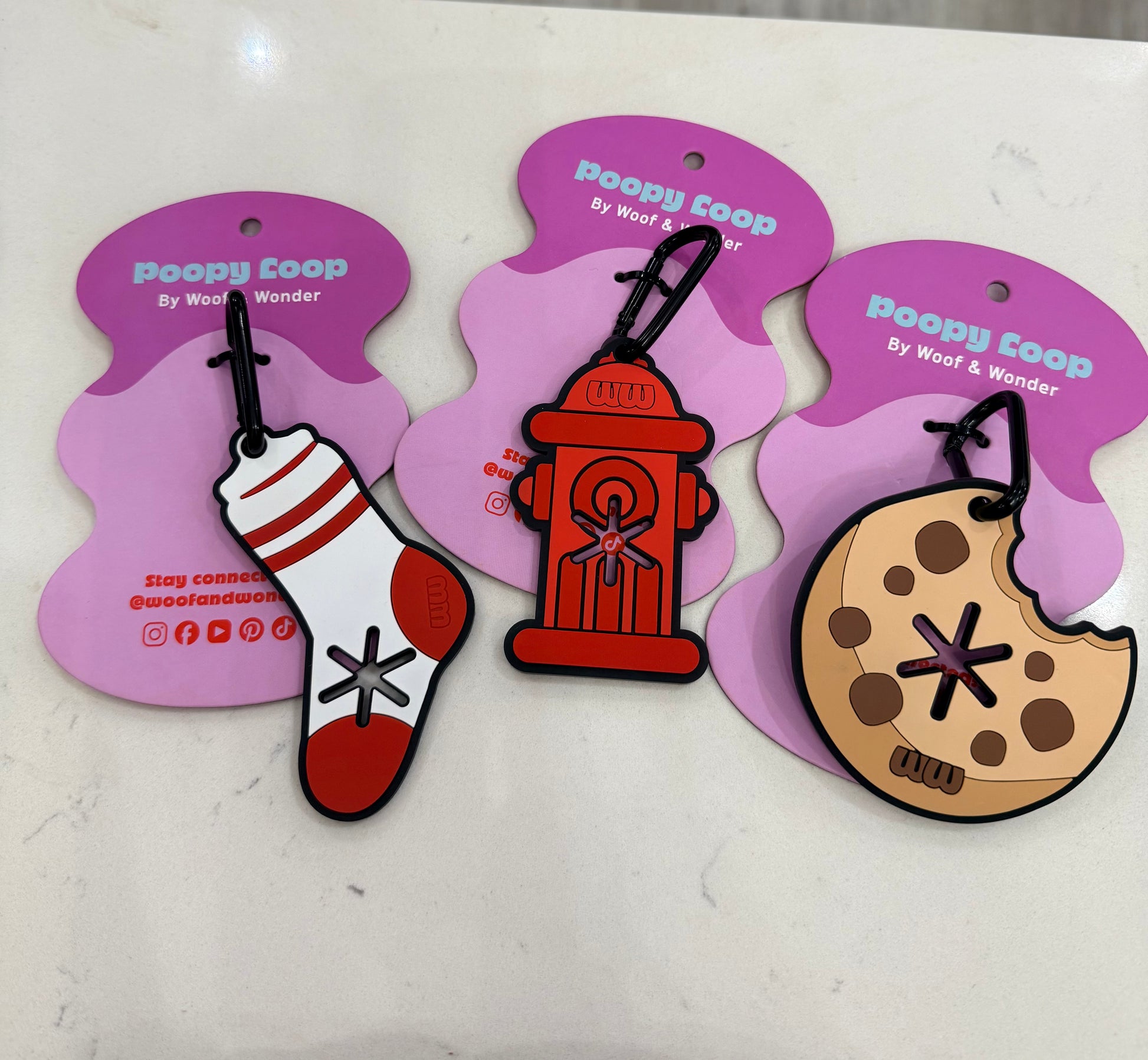 Woof & Wonder Poop Loop 1ct Socks/Cookie/Fire Hydrant