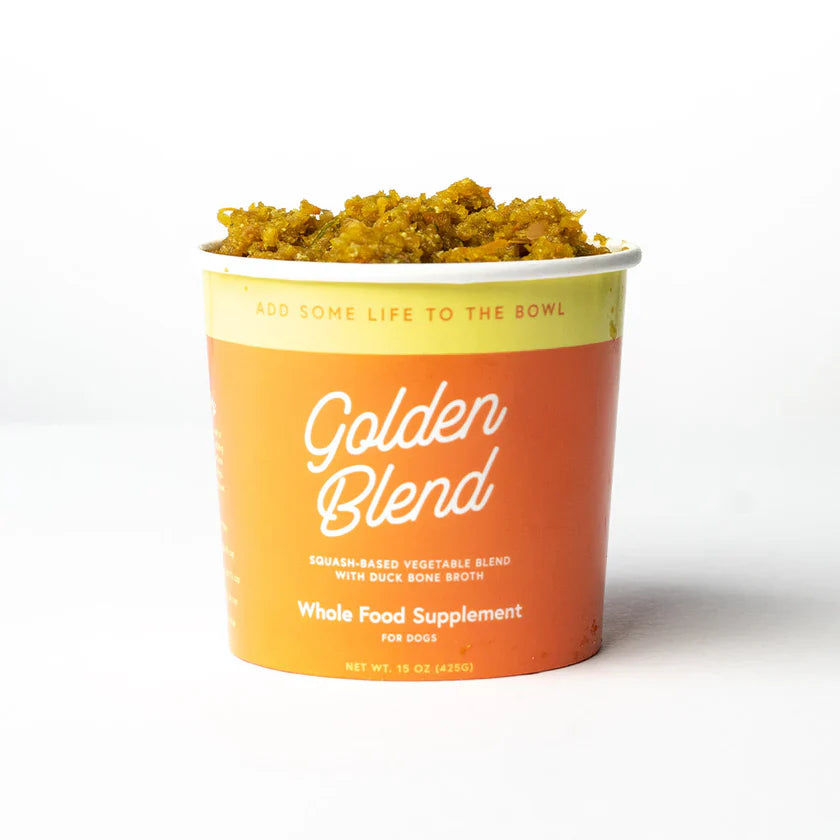 Green Juju Frozen Golden Blend, Nutrient-Dense Topper, Vegetable Blend, for Dogs and Cats, Frozen -15 oz