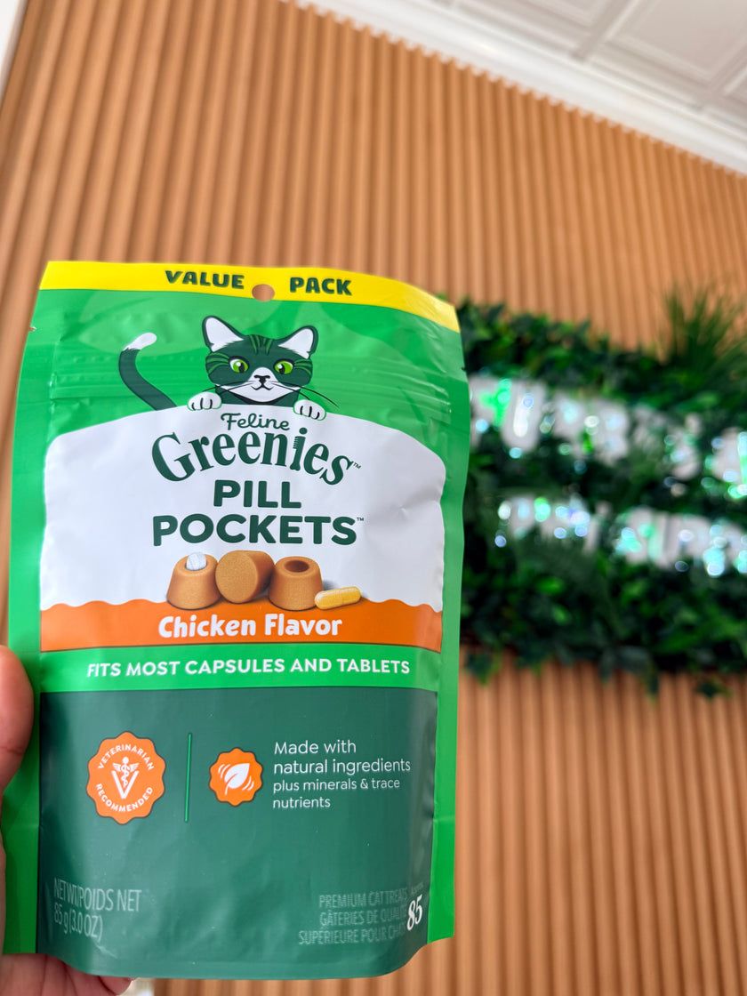 Greenies Feline Pill Pockets Chicken Flavor - 85 ct - fits most capsules and tablets