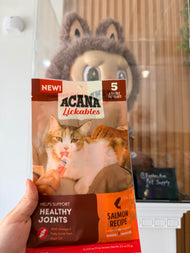 Acana Healthy Joints Salmon Lickables Cat Treats and Topper, 0.5-oz tube, 5 count
