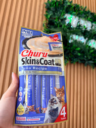 Inaba Churu Skin and Coat Tuna Recipe 4 Tubes, 2 oz
