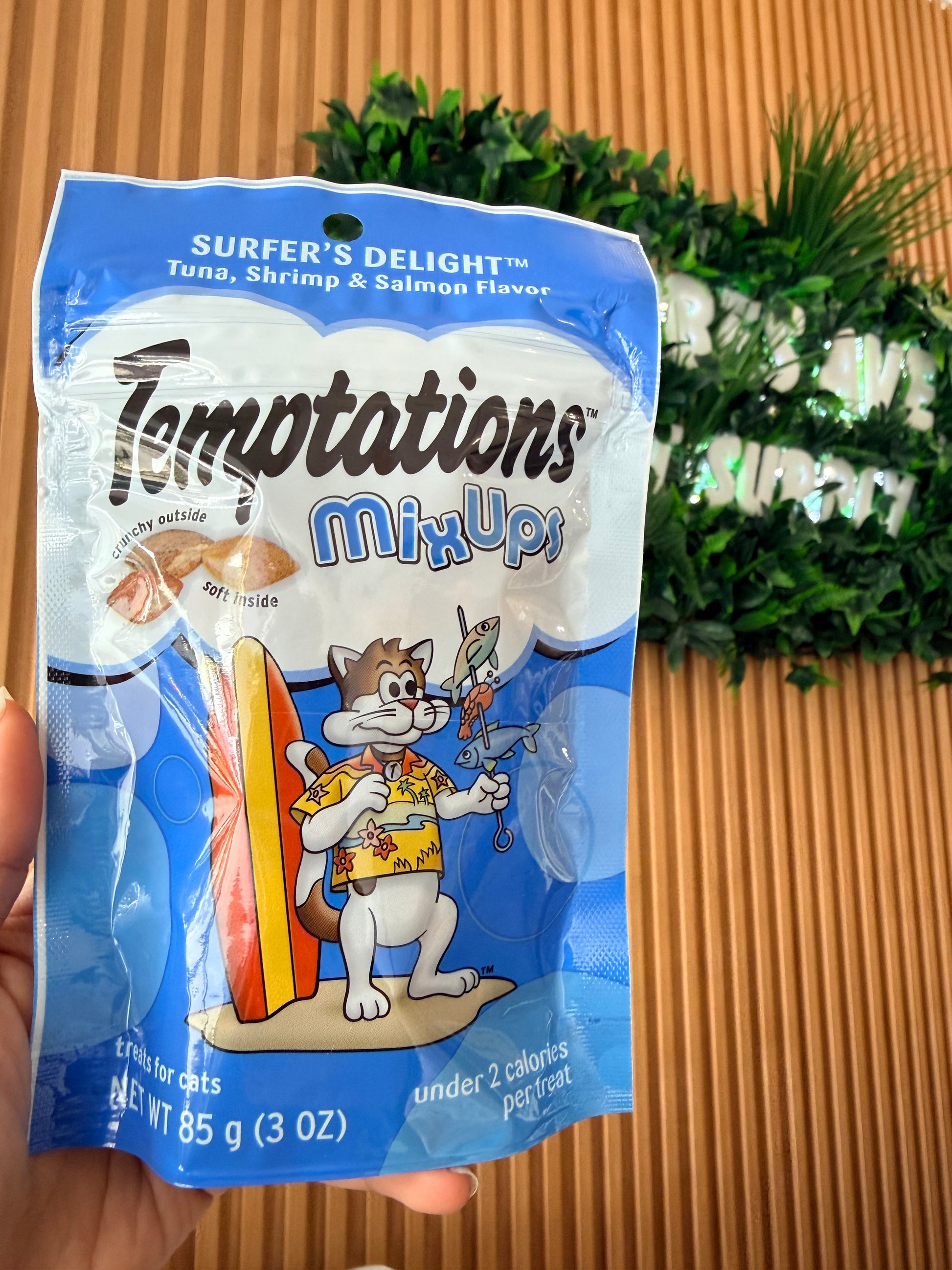Temptations MixUps treats for cats, tuna, shrimp and salmon flavor