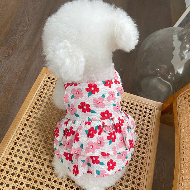 Summer Red Flower Vest