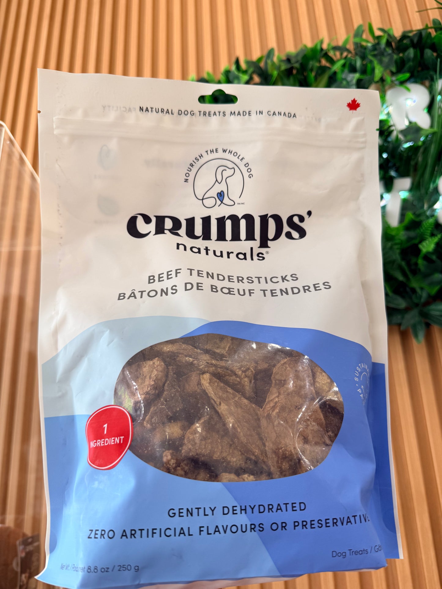 Crumps Naturals Beef Tenderstick large 8.8 oz bag