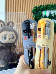 Cats Diary 0.5mm gel pens 1 pack (gray or yellow packaging)