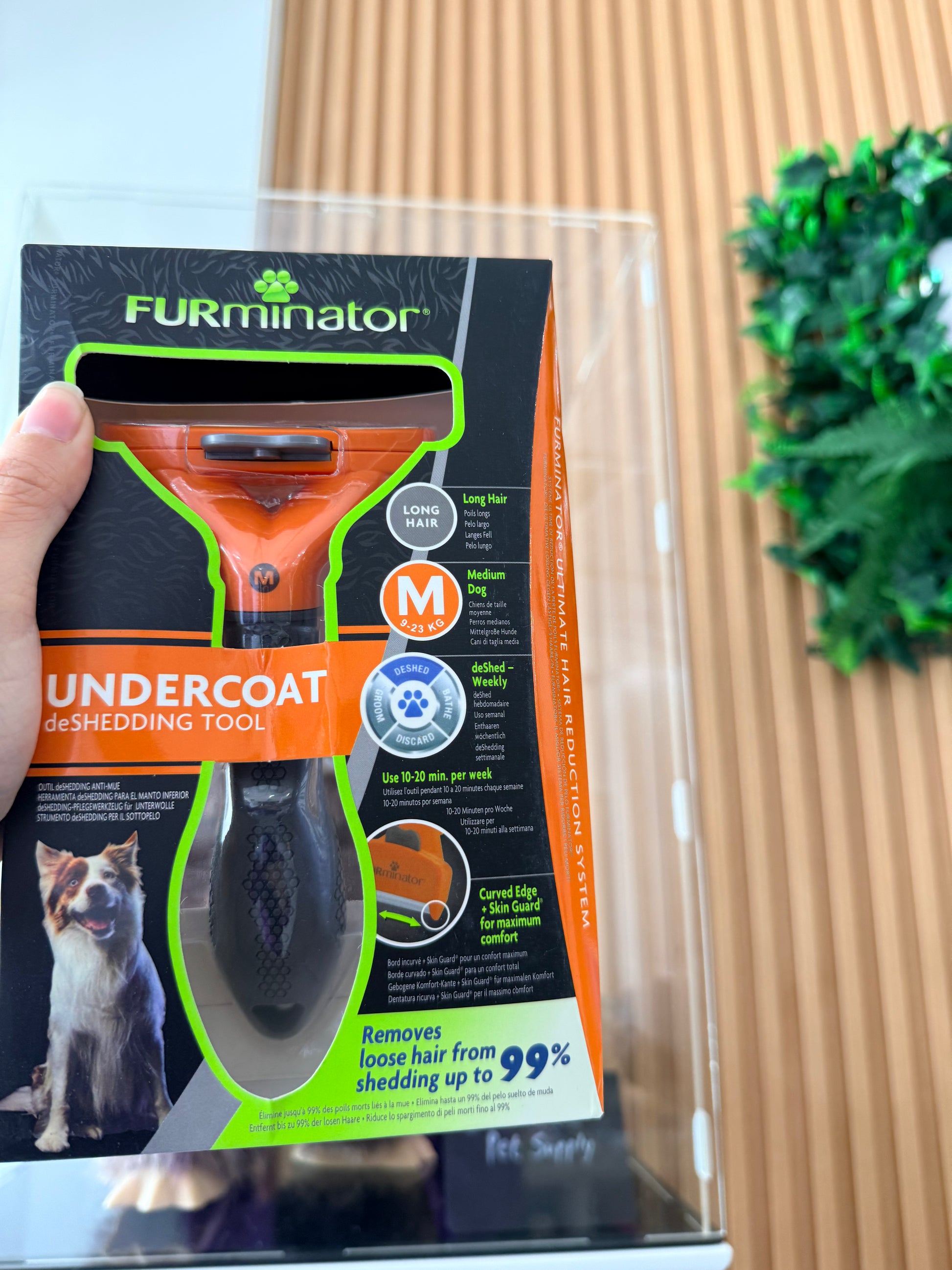 Furminator Undercoat DeShedding Tool for Long Hair Medium Dog