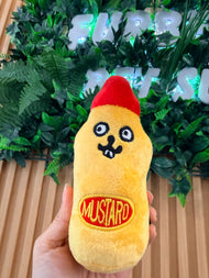 Mustard Squeaky Dog Toy
