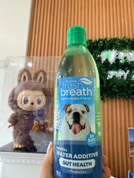 Tropiclean Fresh Breath Dog Dental Water Additive Plus Gut Health 16 Oz
