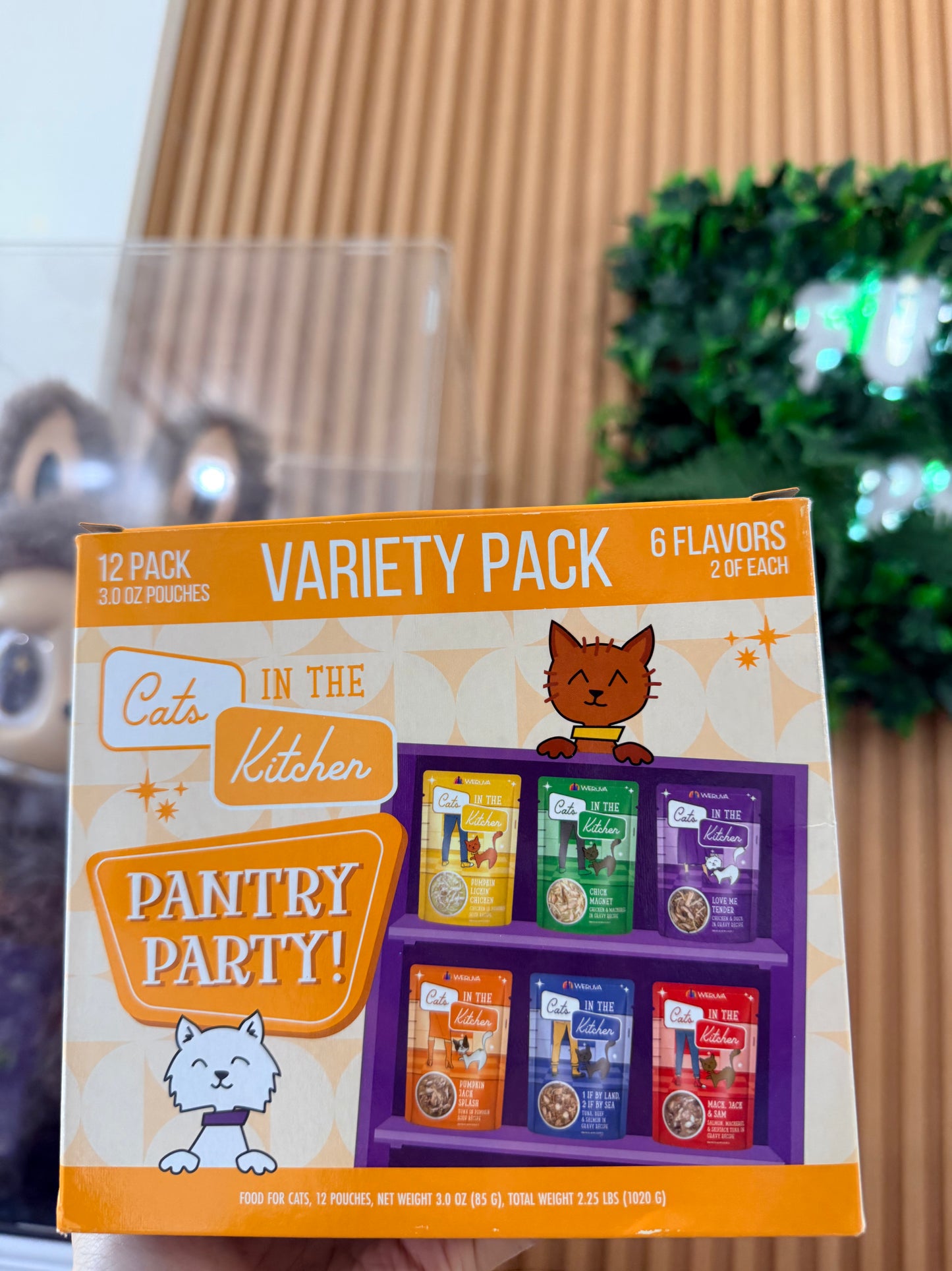 Wuerva Cats in the Kitchen Pangry Party Variety Pack Grain-Free Cat Food, 3 oz Pouch, 1 Case of 12