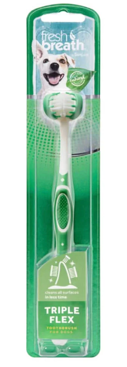 Tropiclean Fresh Breath Triple Flex Toothbrush For Large Dogs