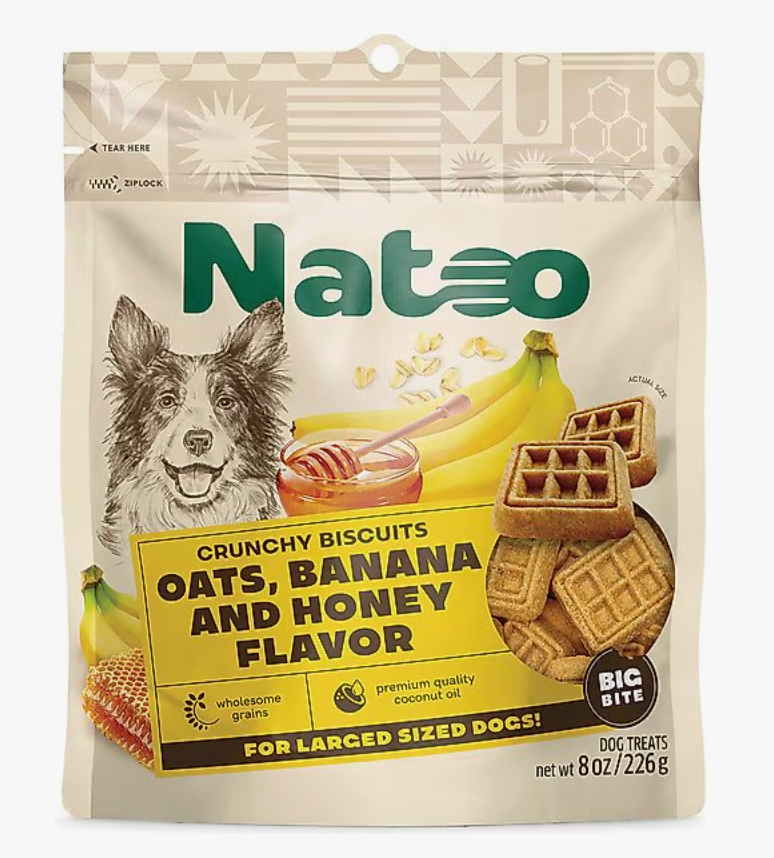 8oz Natoo Biscuits - Oats, banana and honey – Big Bite
