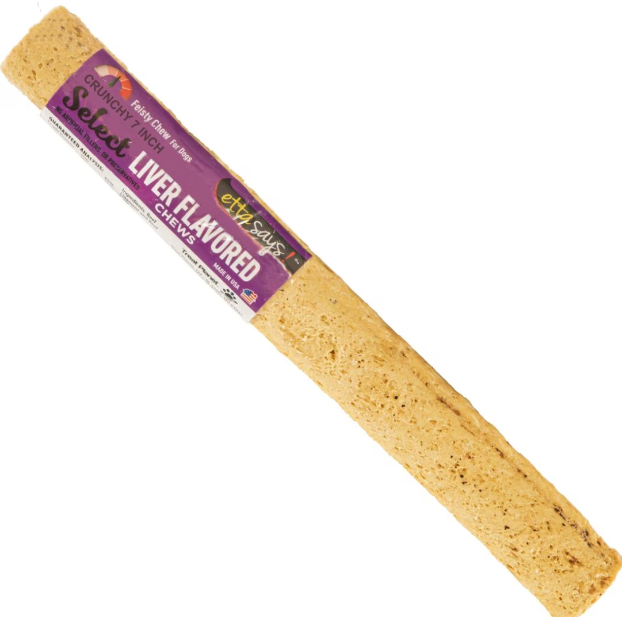 Etta Says 7" Select Hide-Free Liver Crunchy Dog Chews
