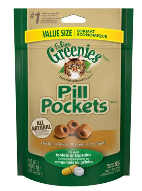 Greenies Feline Pill Pockets Value Size Chicken 3 oz