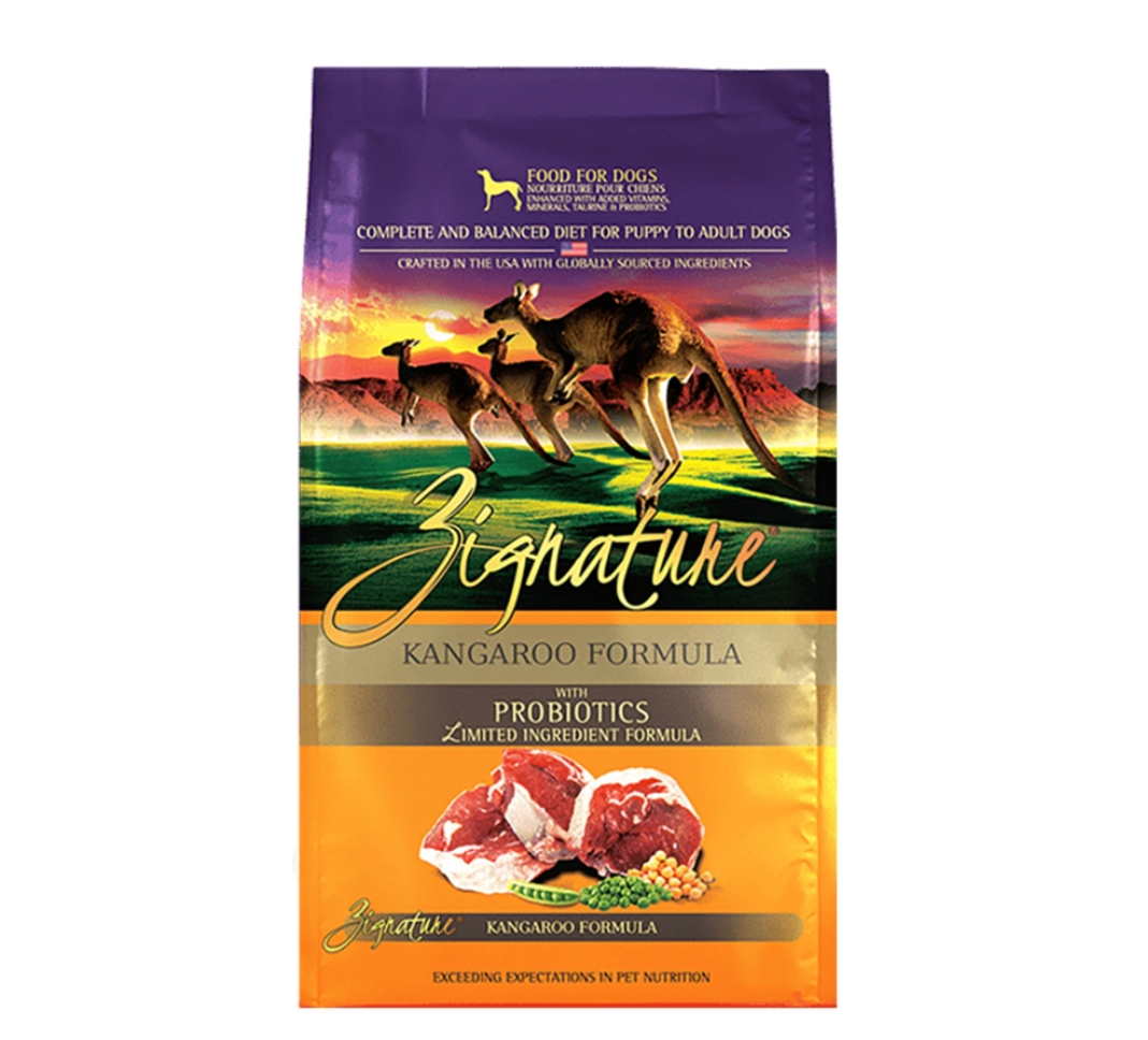 Zignature Kangaroo Original Grain Free with Probiotics Dry Dog Food, 4-lb bag