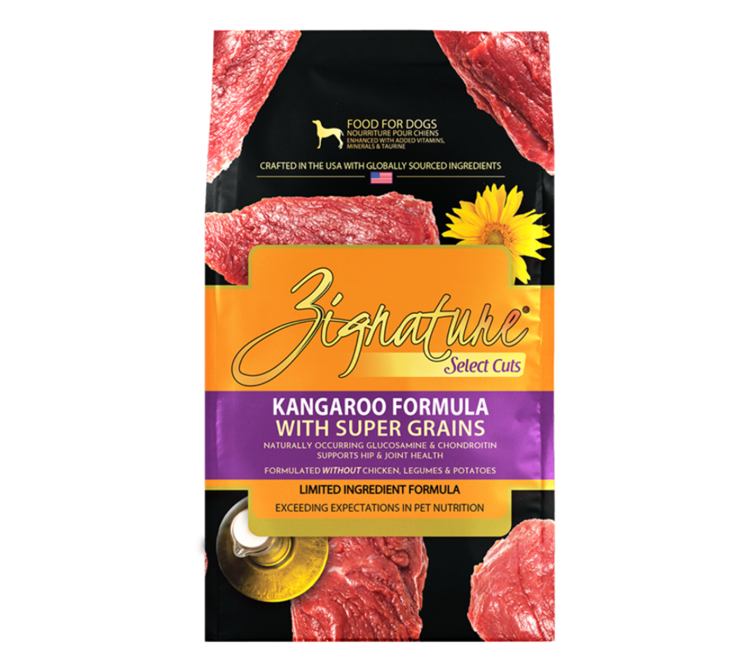 Zignature Select Cuts Kangaroo Formula Dry Dog Food, 4-lb bag