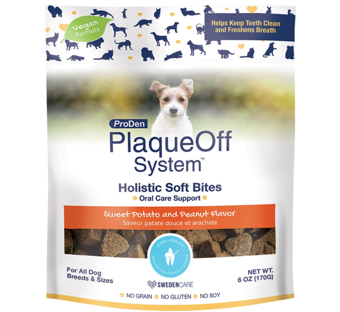 ProDen Plaqueoff System Holistic Oral Care Support Adult Dental Dog Treats, 6-oz bag