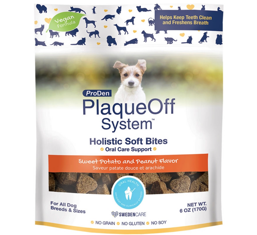 ProDen Plaqueoff System Holistic Oral Care Support Adult Dental Dog Treats, 6-oz bag