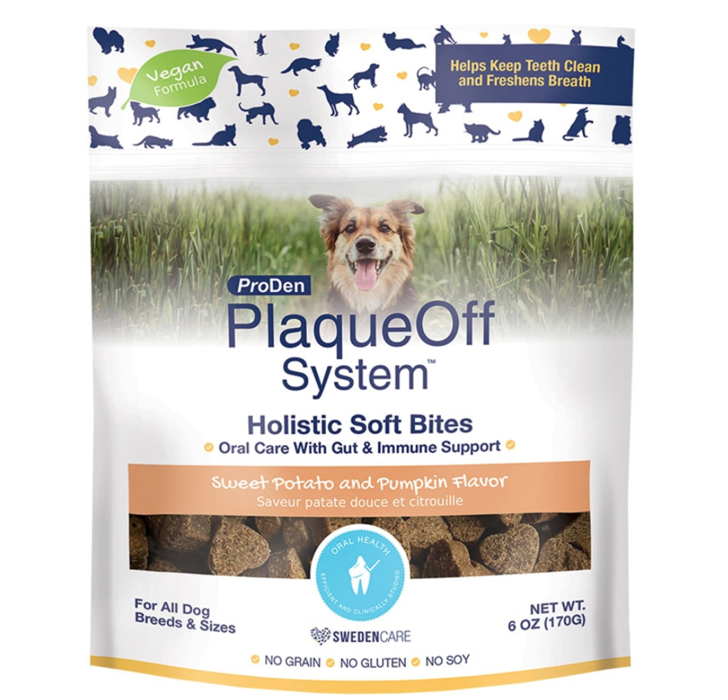 ProDen Plaqueoff System Holistic Oral Care with Gut & Immune Support Adult Dental Dog Treats, 6-oz bag