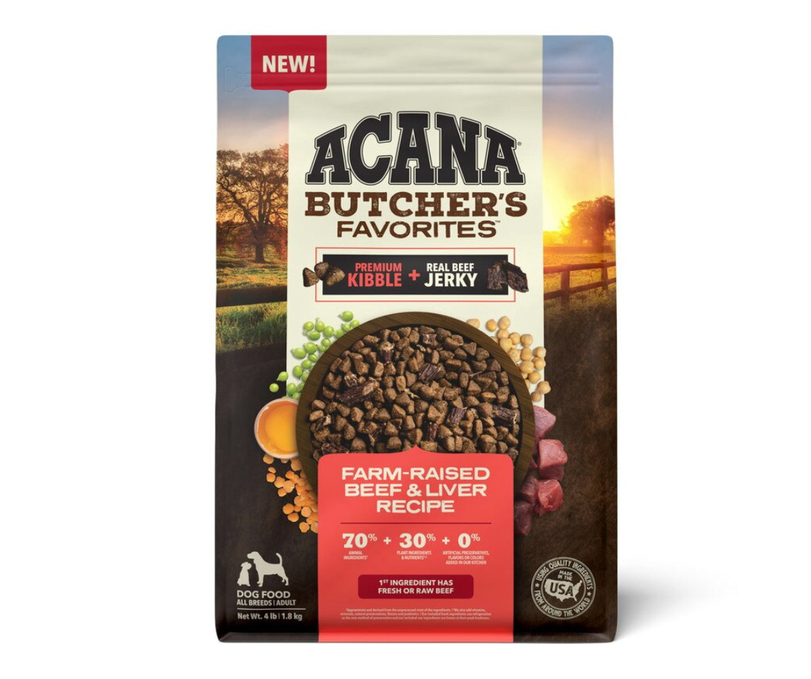 Acana Butcher's Favorites Grain-Free Farm-Raised Beef & Liver Dry Dog Food, 4-lb bag