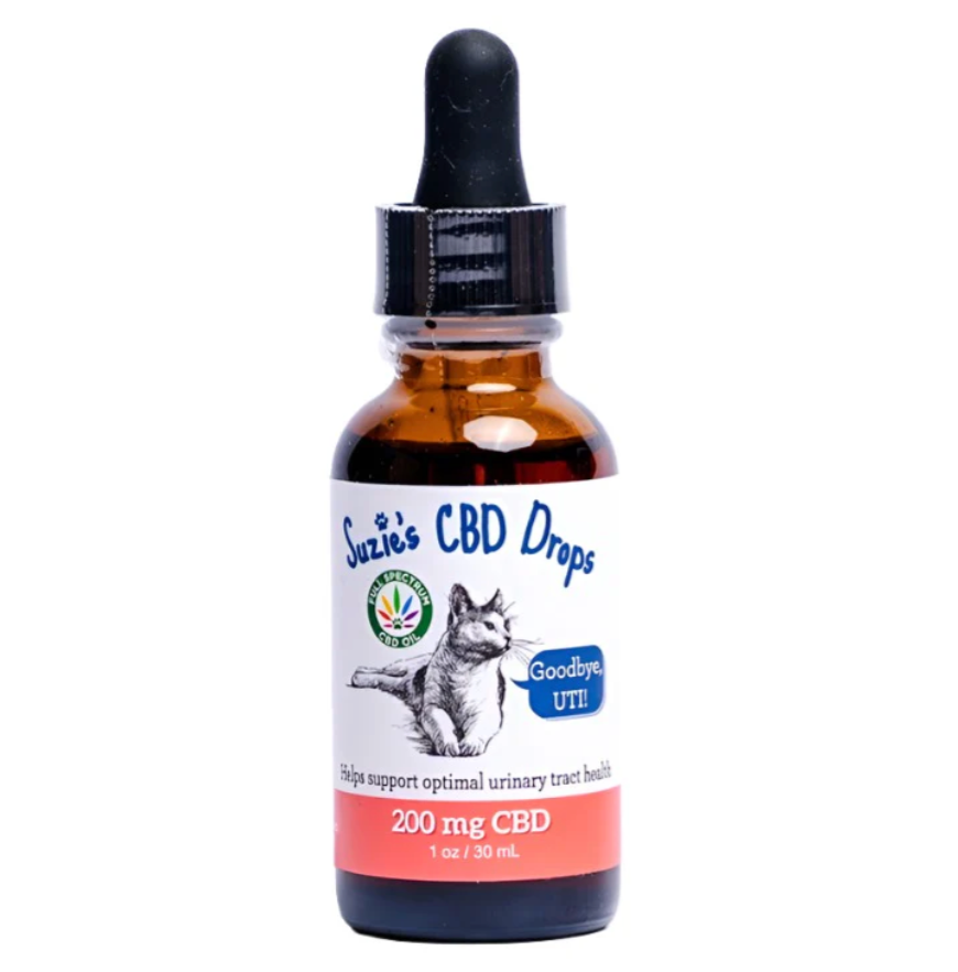 Suzie's Goodbye UTI-1 oz (200mg) CBDDropper for Cats