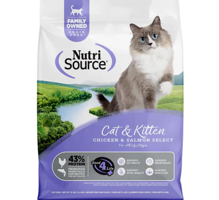 4 lb Nutrisource Grain Free Chicken & Salmon Select Entrée CAT
