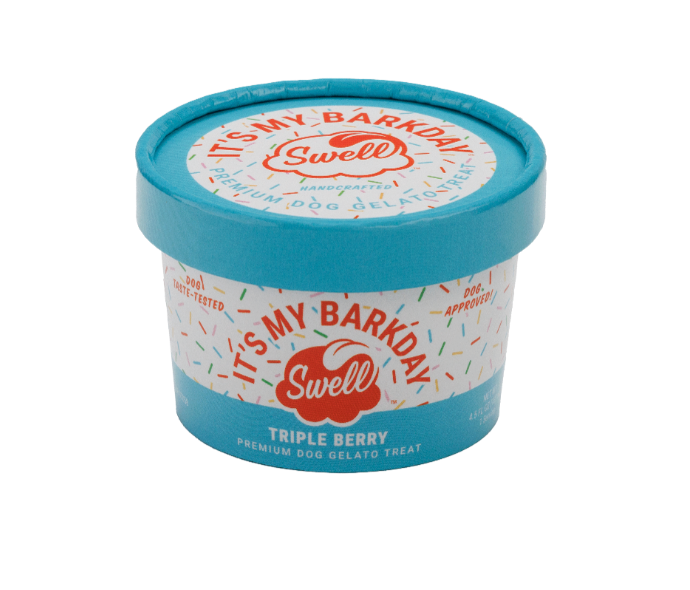 4.5oz Frozen Swell gelato- It's My Barkday -Triple Berry