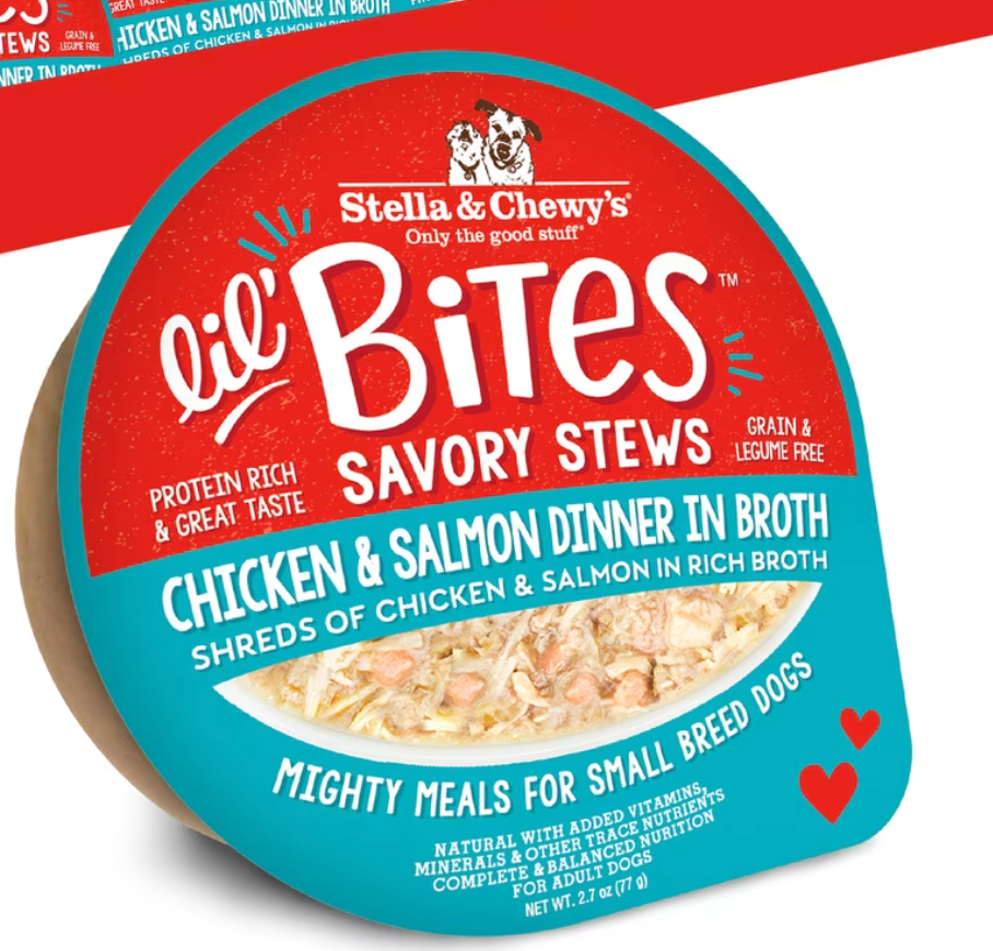 Stella & Chewy's Lil Bites Savory Stews Adult Wet Dog Food - Chicken and Salmon 2.7 oz