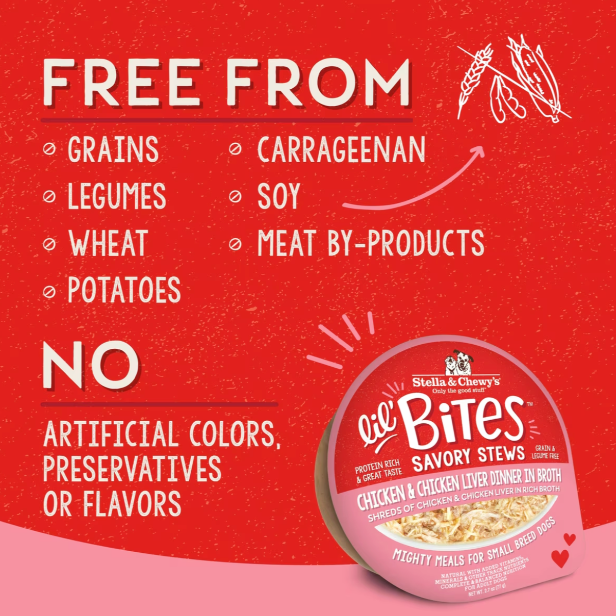 Stella & Chewy's Lil Bites Savory Stews Adult Wet Dog Food - Chicken & Chicken Liver 2.7 oz