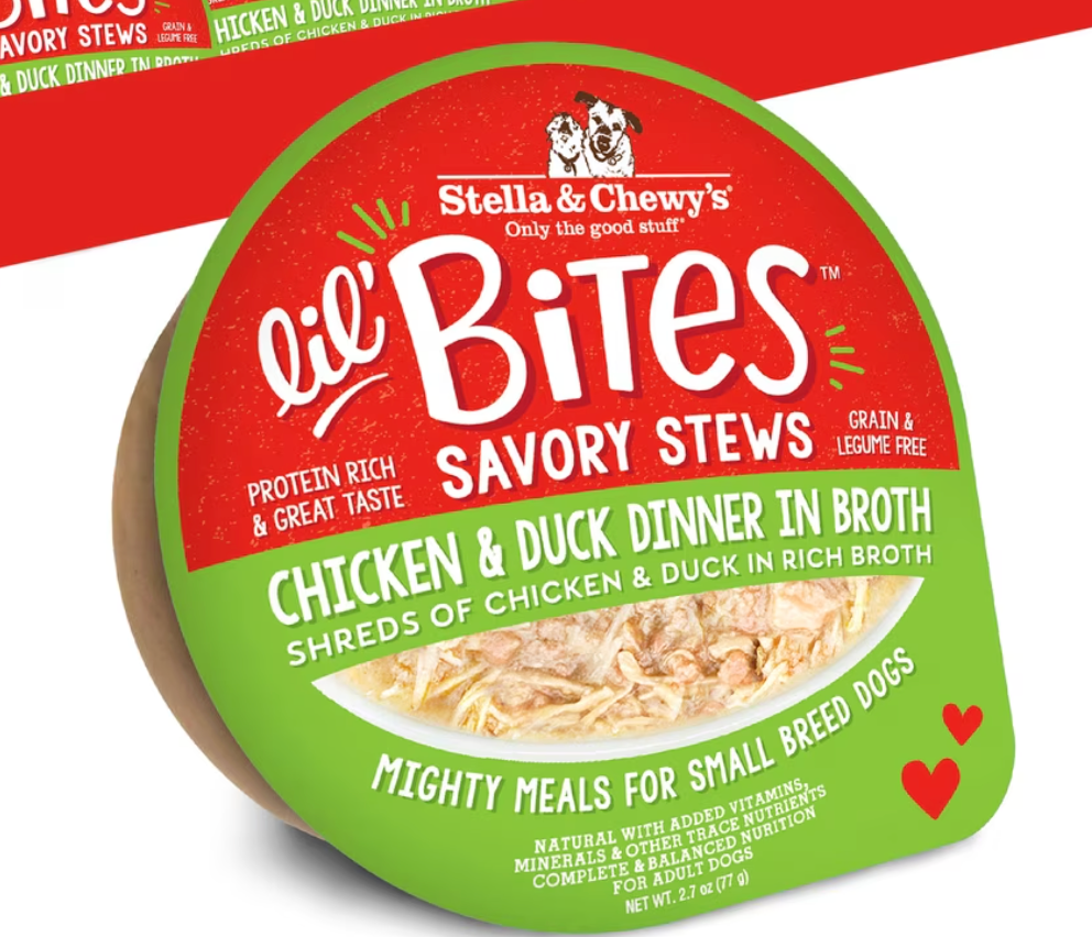 Stella & Chewy's Lil Bites Savory Stews Adult Wet Dog Food - Chicken and Duck 2.7 oz