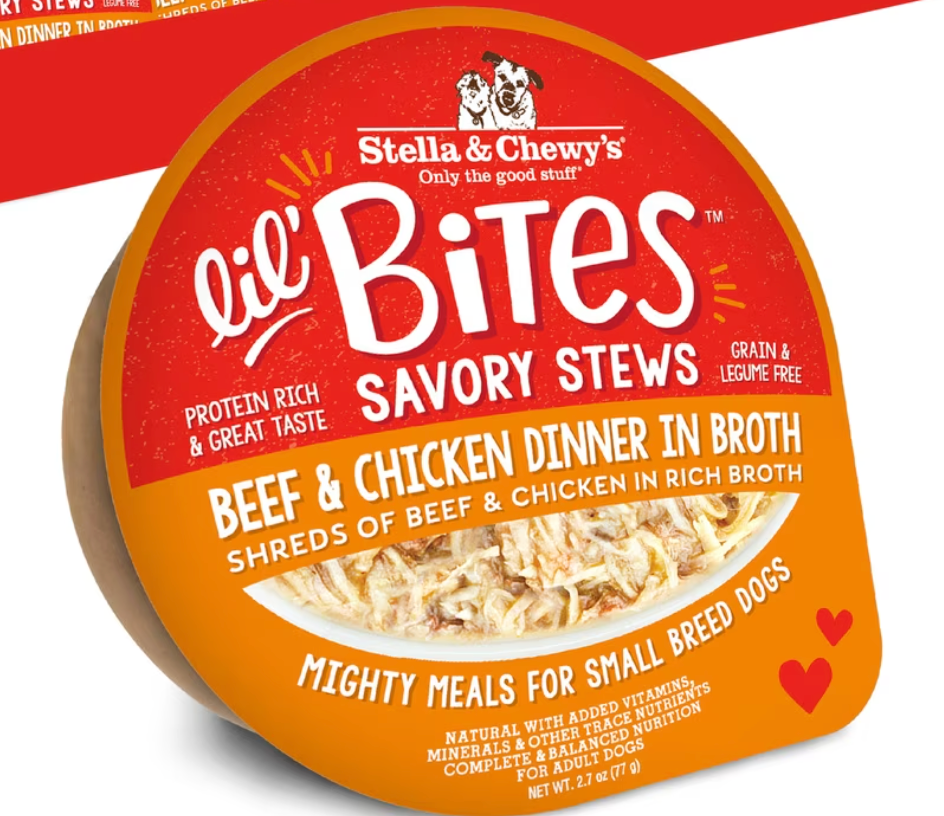 Stella & Chewy's Lil Bites Savory Stews Adult Wet Dog Food - Beef and Chicken 2.7 oz