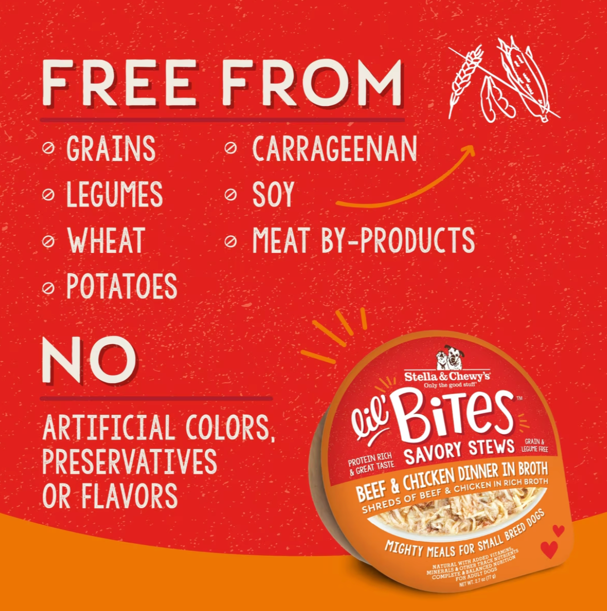 Stella & Chewy's Lil Bites Savory Stews Adult Wet Dog Food - Beef and Chicken 2.7 oz
