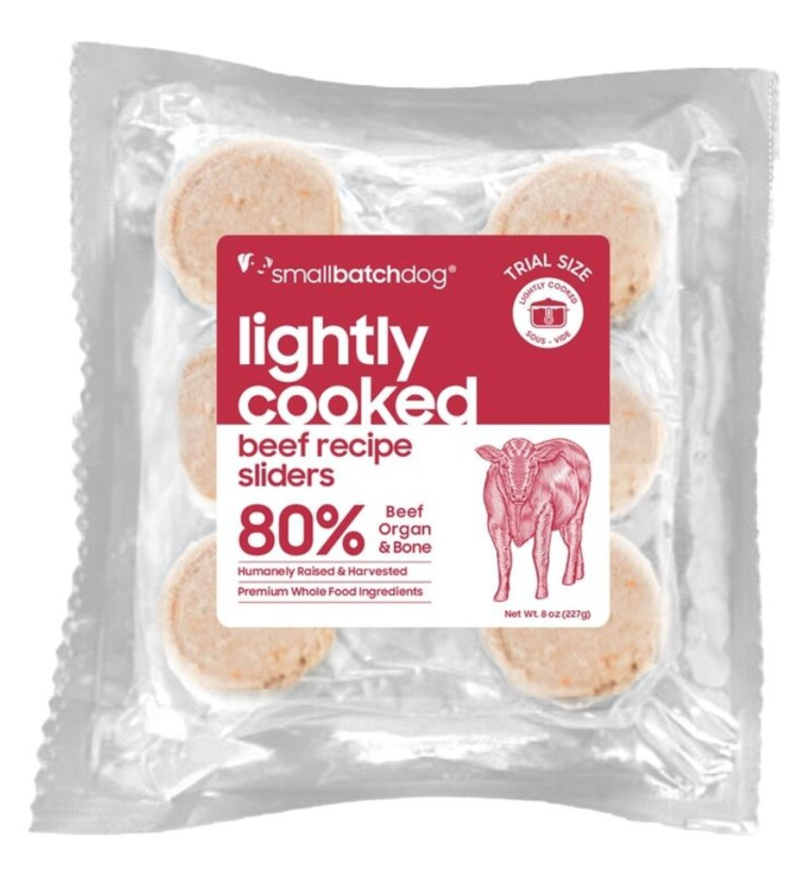 Frozen (local pickup only) Smallbatch Lightly Cooked Frozen Dog Food - Beef - 8oz Trial Size, Frozen
