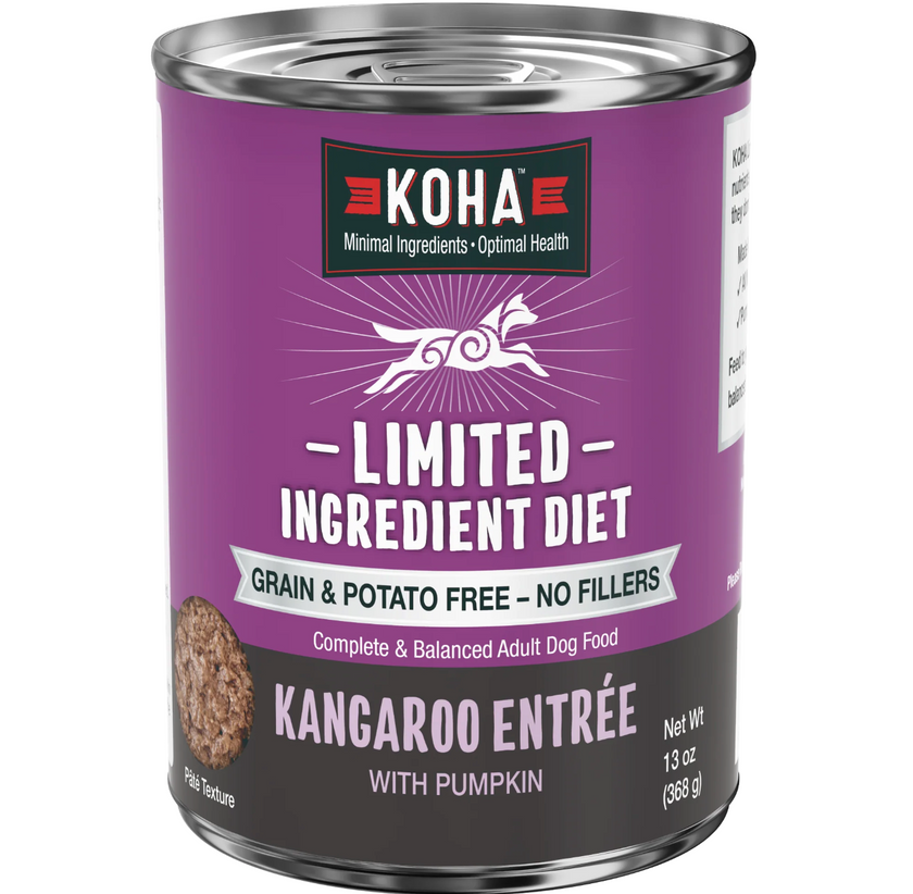 Koha Kangaroo Dog Food: Limited Ingredient Diet Kangaroo Entrée for Dogs 13 oz Can