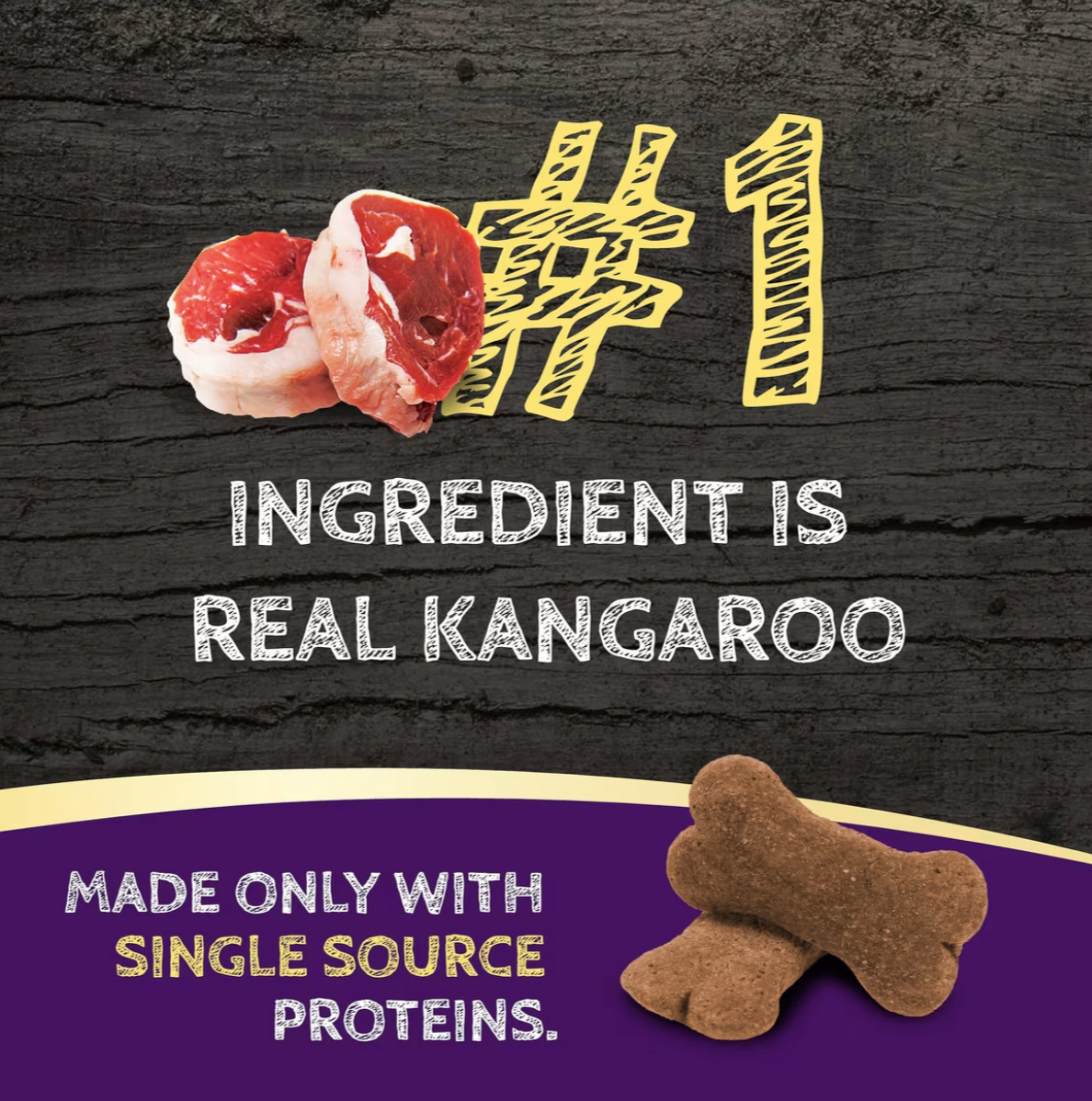 Zignature Kangaroo Formula Ziggy Bars Biscuit Dog Treats, 12-oz bag