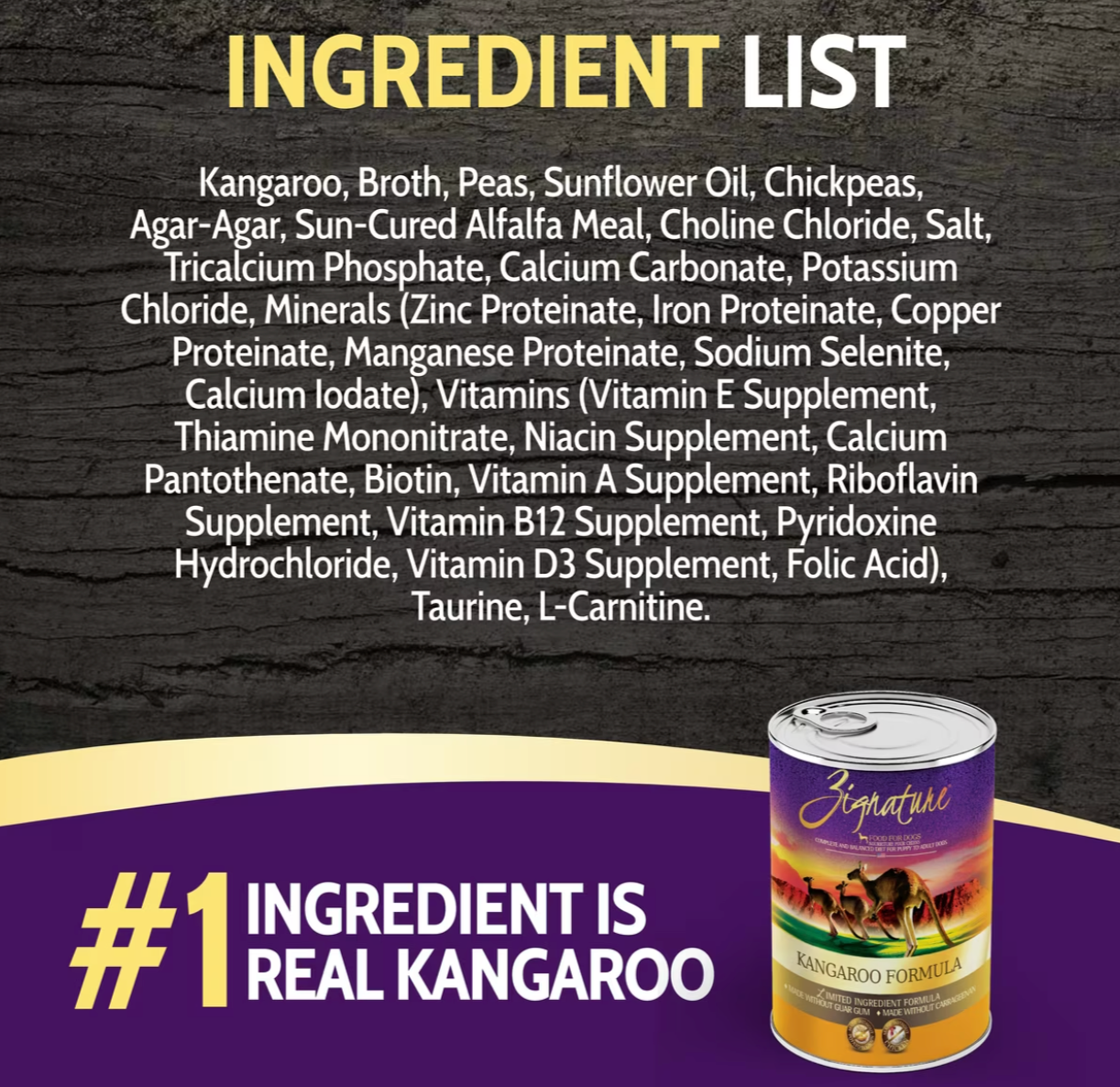 Zignature Kangaroo Limited Ingredient Formula Canned Dog Food, 13-oz