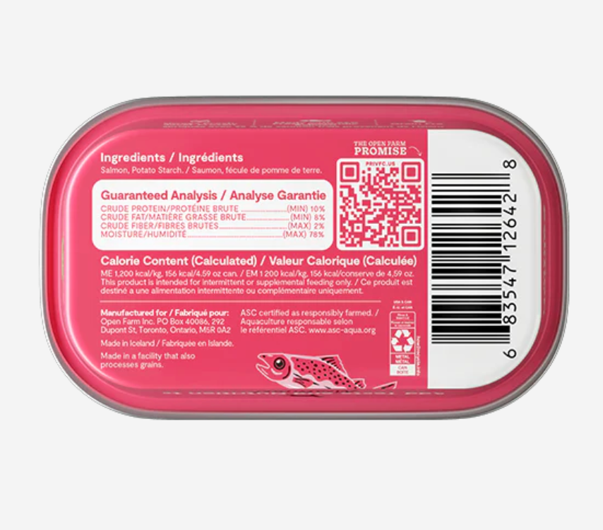 Open Farm Dog Icelandic Grain Free Wet Topper Salmon 4.59 oz