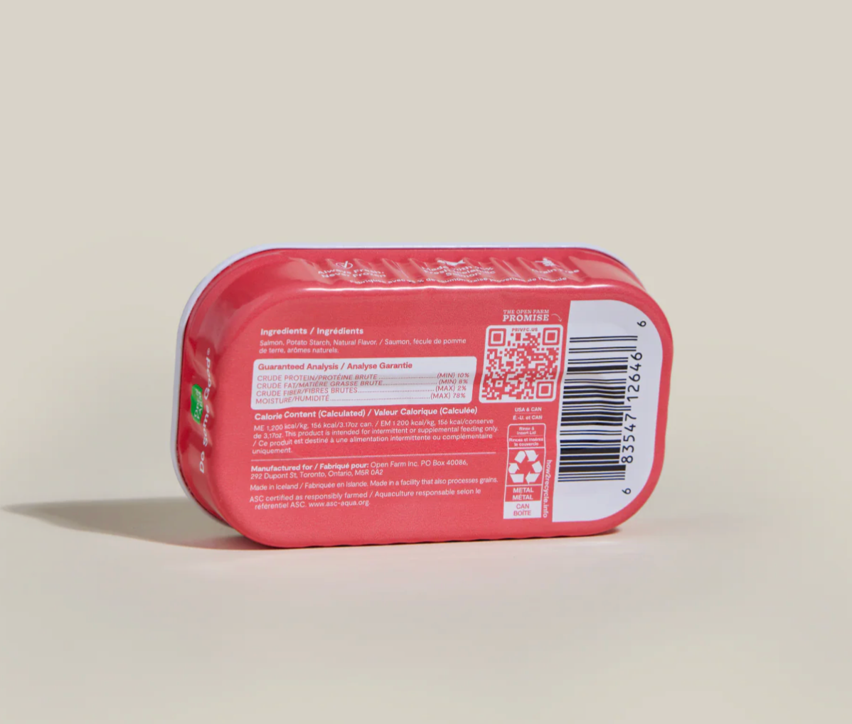 Open Farm Cat Grain Free Topper Salmon 3.17 oz