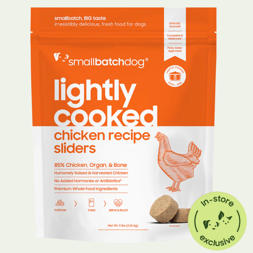Frozen (local pickup only) Smallbatch Lightly Cooked Frozen Dog Food - Chicken - 5lb Bag, Frozen