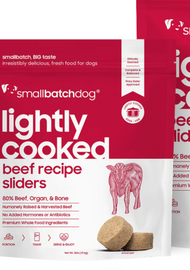Frozen (local pickup and local delivery only) Smallbatch Dog Lightly Cooked Beef Batch 2 lb, Frozen