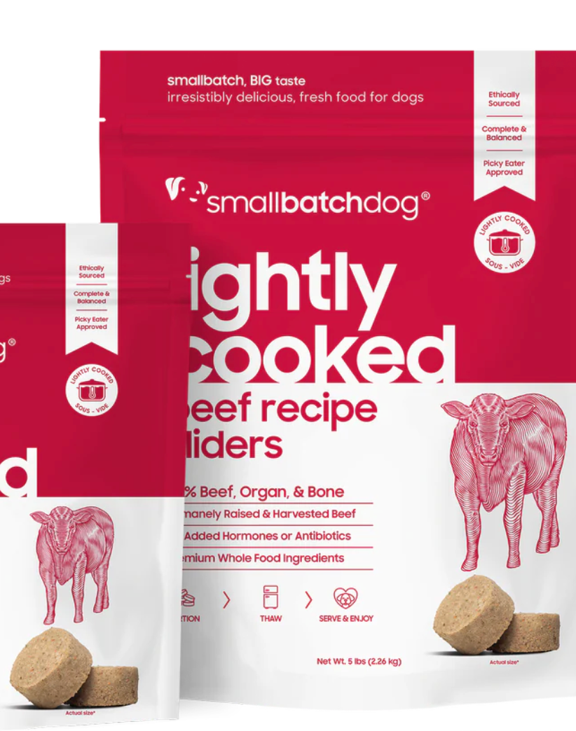 Frozen (local pickup only) Smallbatch Lightly Cooked Frozen Dog Food - Beef - 5lb Bag, Frozen