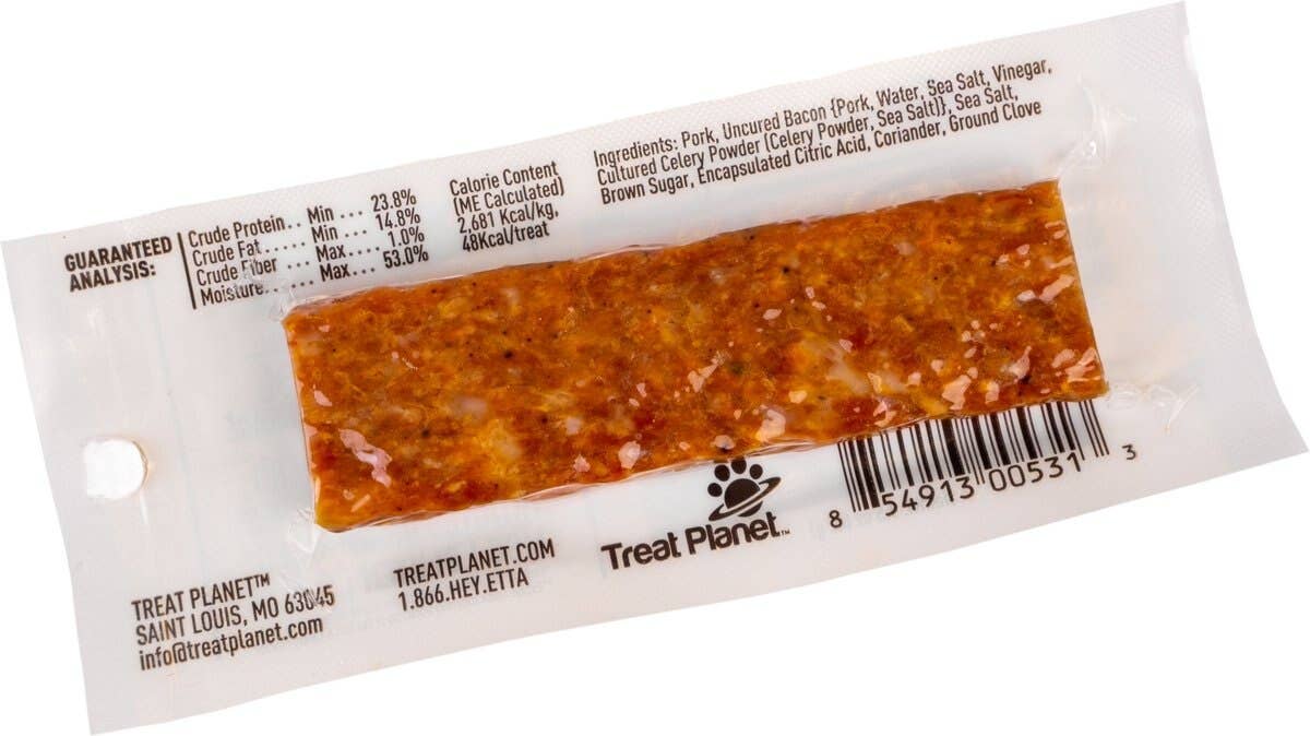 Etta Says! Meat Snack Bar Pork + Bacon Dog Chew 1.5oz 12ct