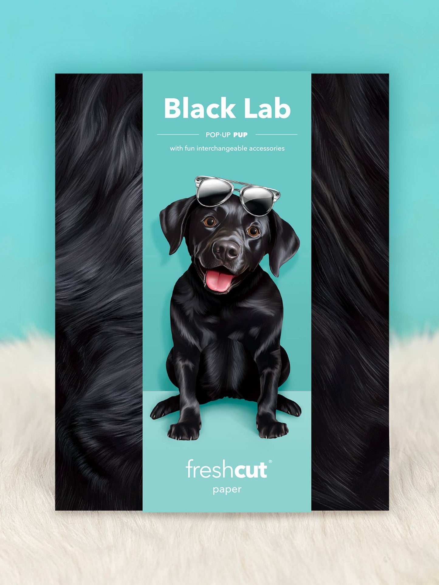 Black Lab (1 Pop-up Greeting Card)