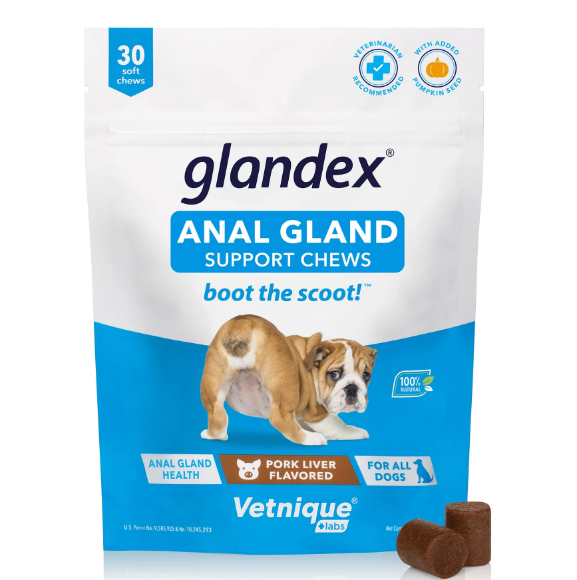 Glandex Anal Gland Support Soft Chews Pork Liver Flavor 30ct
