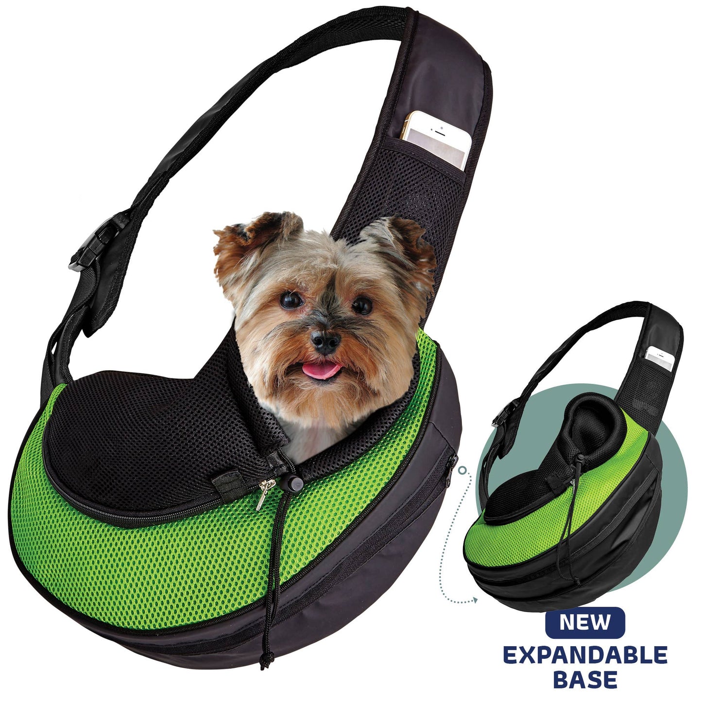 Pet Carrier Expandable Sling For Small Dogs And Cats