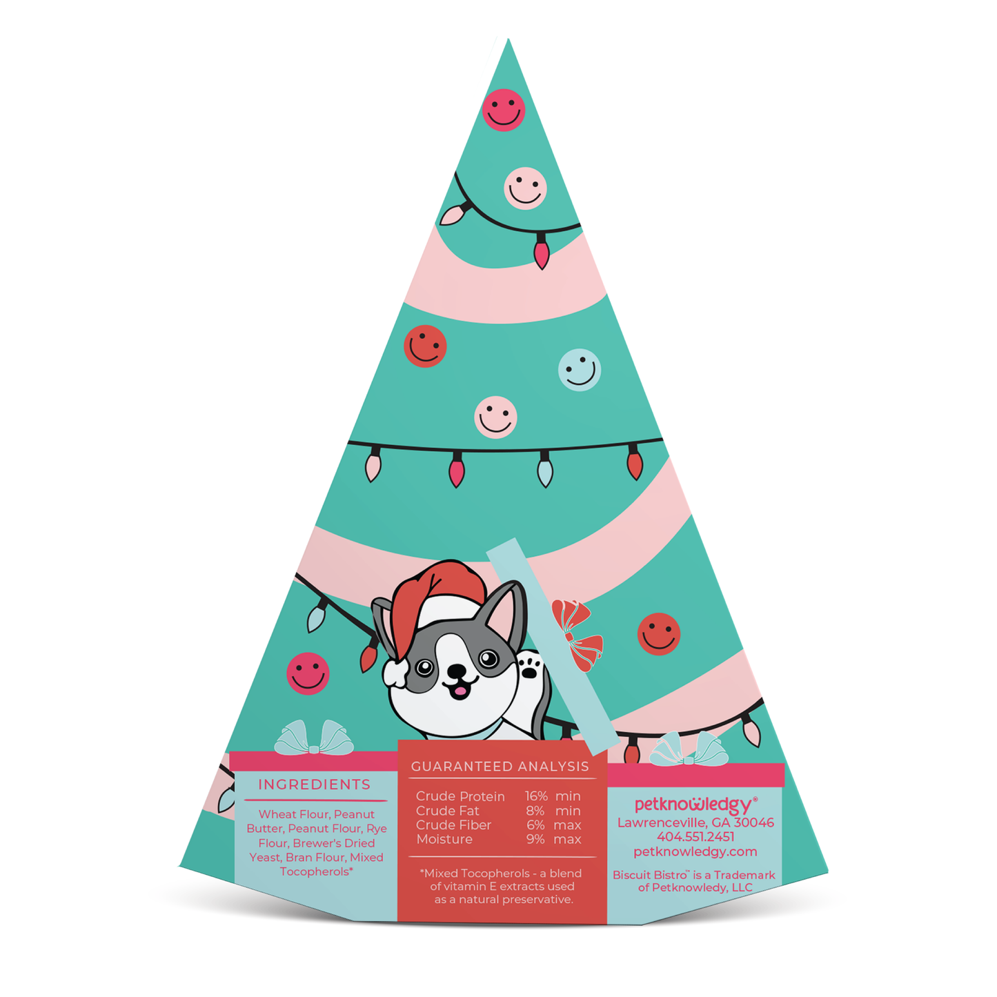 Spunky Pup - The Giggle Tree, Holiday Dog Treats, Peanut Butter, 6 oz