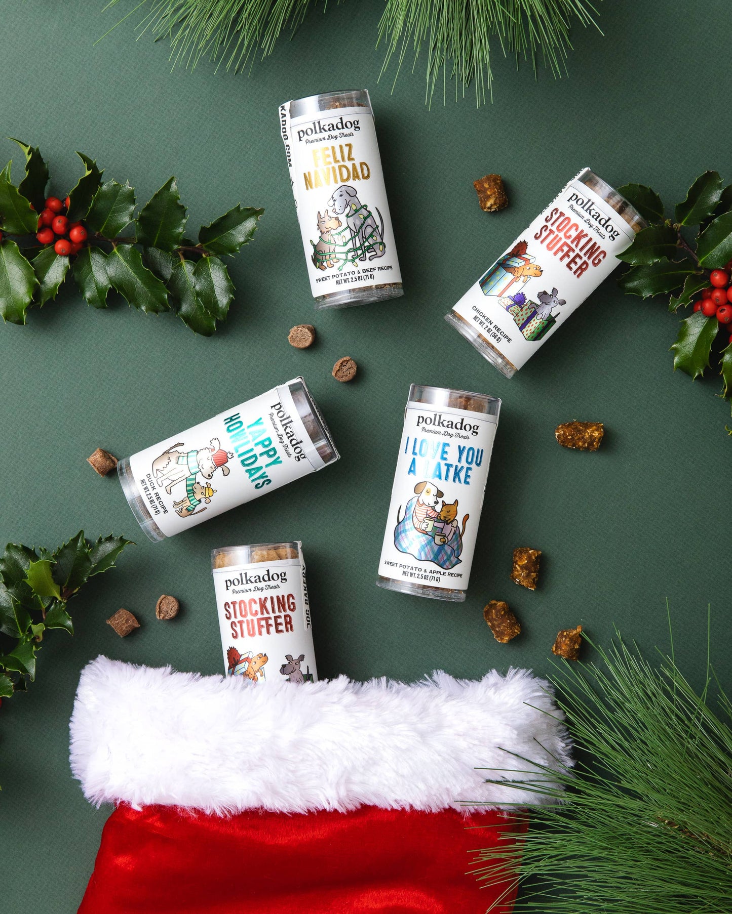 Polkadog - Holiday Mini Tube: Yappy Howlidays - Dog Treats