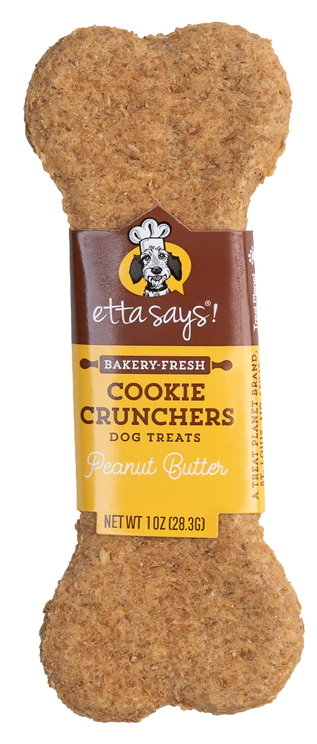 Etta Says! Cookie Crunchers Peanut Butter Dog Treats 1ct