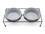 ThoozyPet Stoneware Pet Double Diner Slate 24 oz