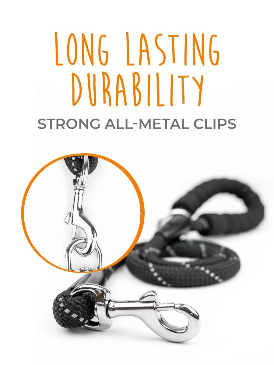 Double Dog Leash - Rope Handle